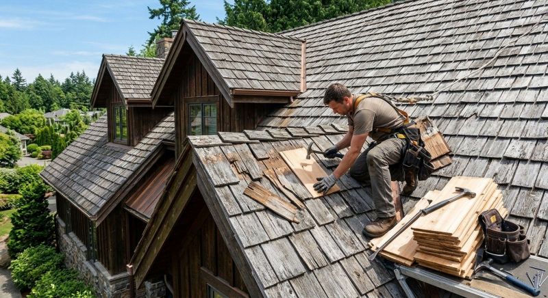 Cedar Shake Roof Repair in Peyton, CO