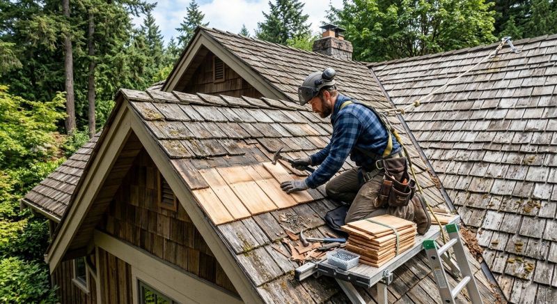 Cedar Shingles Repair in El Paso County, CO