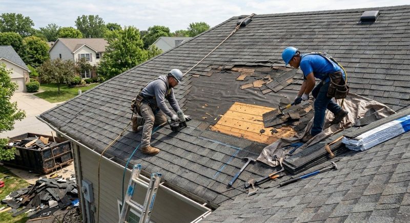 Damaged Roof Replacement in Peyton, CO