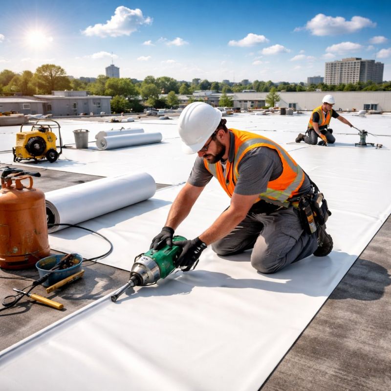 Single Ply Roof Installation in Elbert County, CO
