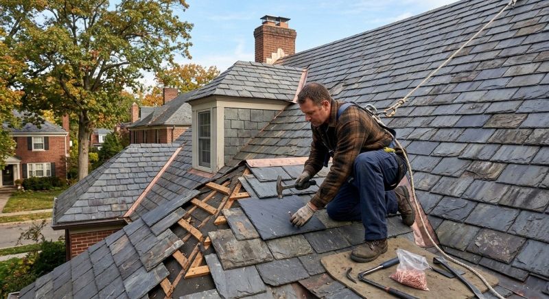 Slate Shingle Replacement in Monument, CO