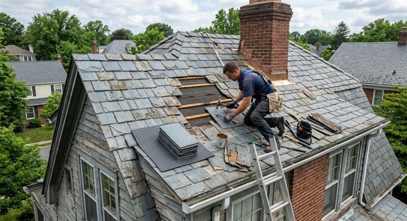 Slate Shingles Repair in El Paso County, CO