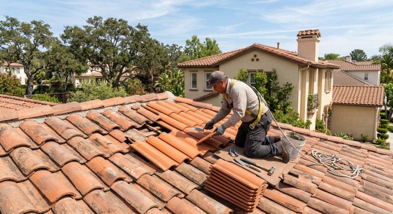 Spanish Tile Roof Repair in Monument, CO
