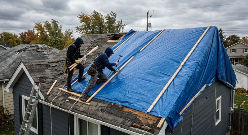 Storm Damage Roof Tarping in Monument, CO