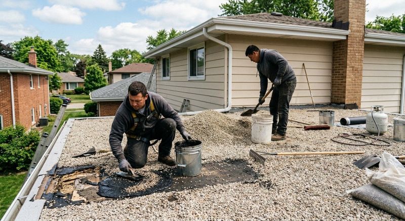 Tar And Gravel Roof Repair in Larkspur, CO