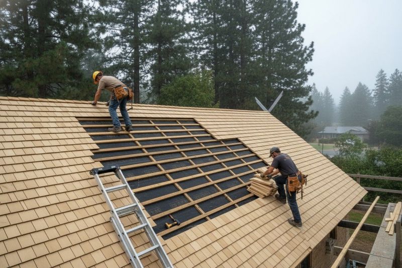 Wood Shake Roof Repair in Larkspur, CO